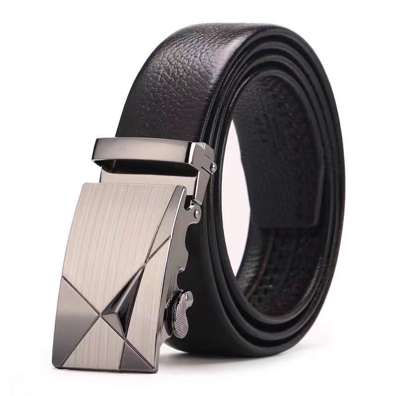 Leather Work Jeans - Fashion Business Men's Belt Genuine Luxury