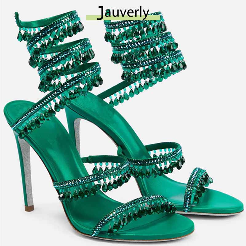 Leather Work Heels - 2026 Women's High Heels New Rhinestone