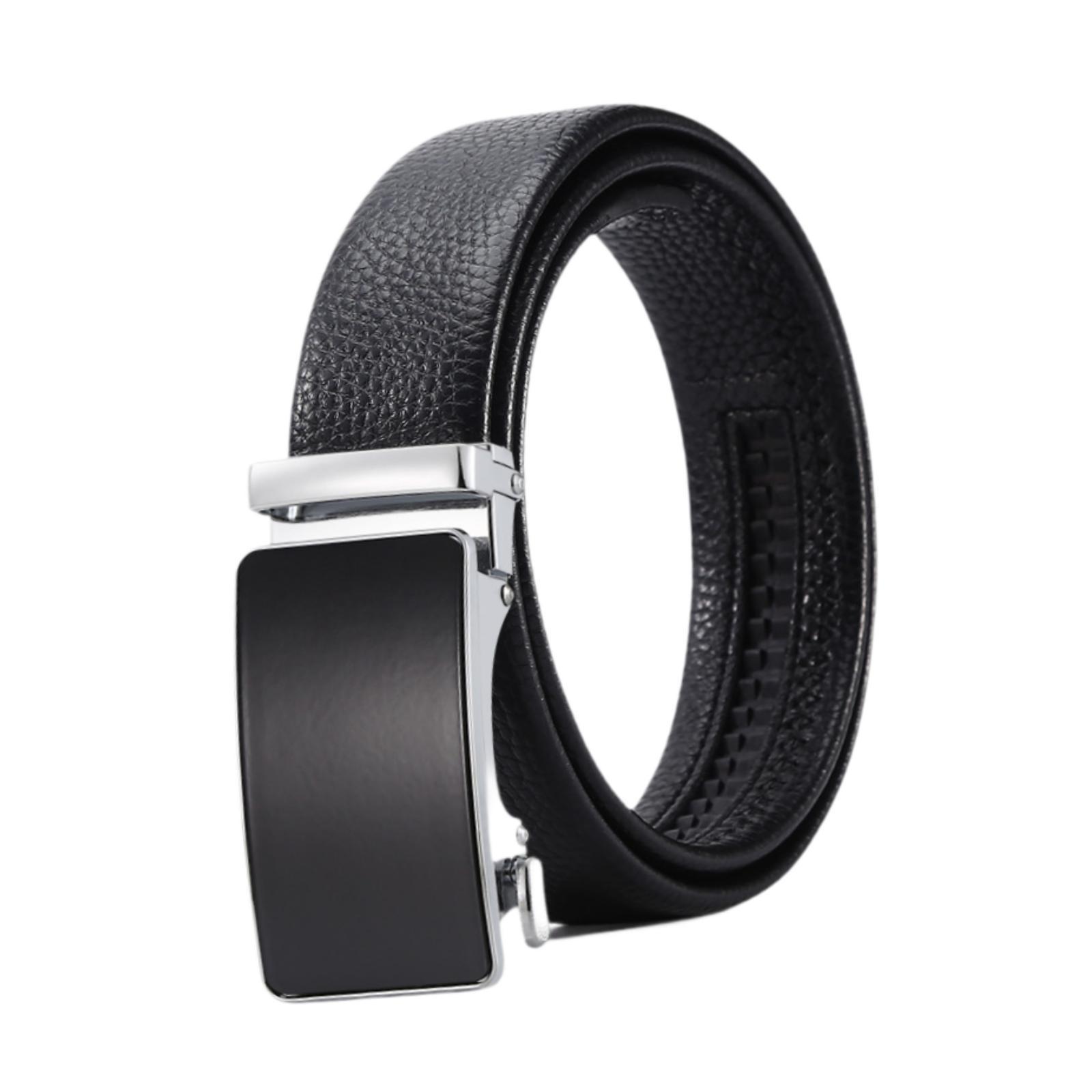 Leather Work Jeans - Men Belt Decorative Adjustable Automatic Buckle
