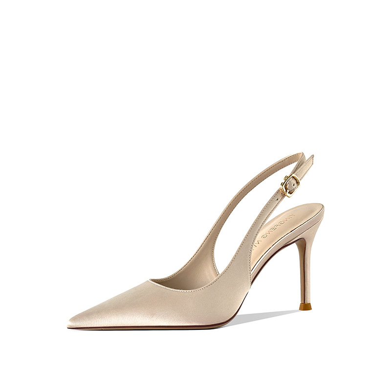 Leather Work Heels - 2026 Summer New Pointed Head Shallow