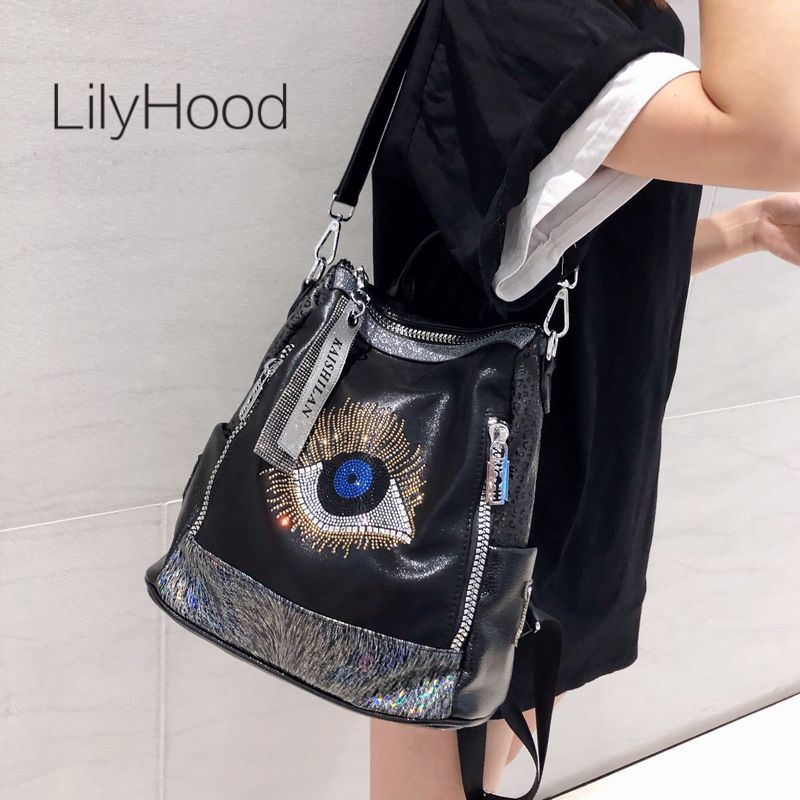 Leather Work Womens Backpack - Sợi Tổng Hợp Kim Cương Ba