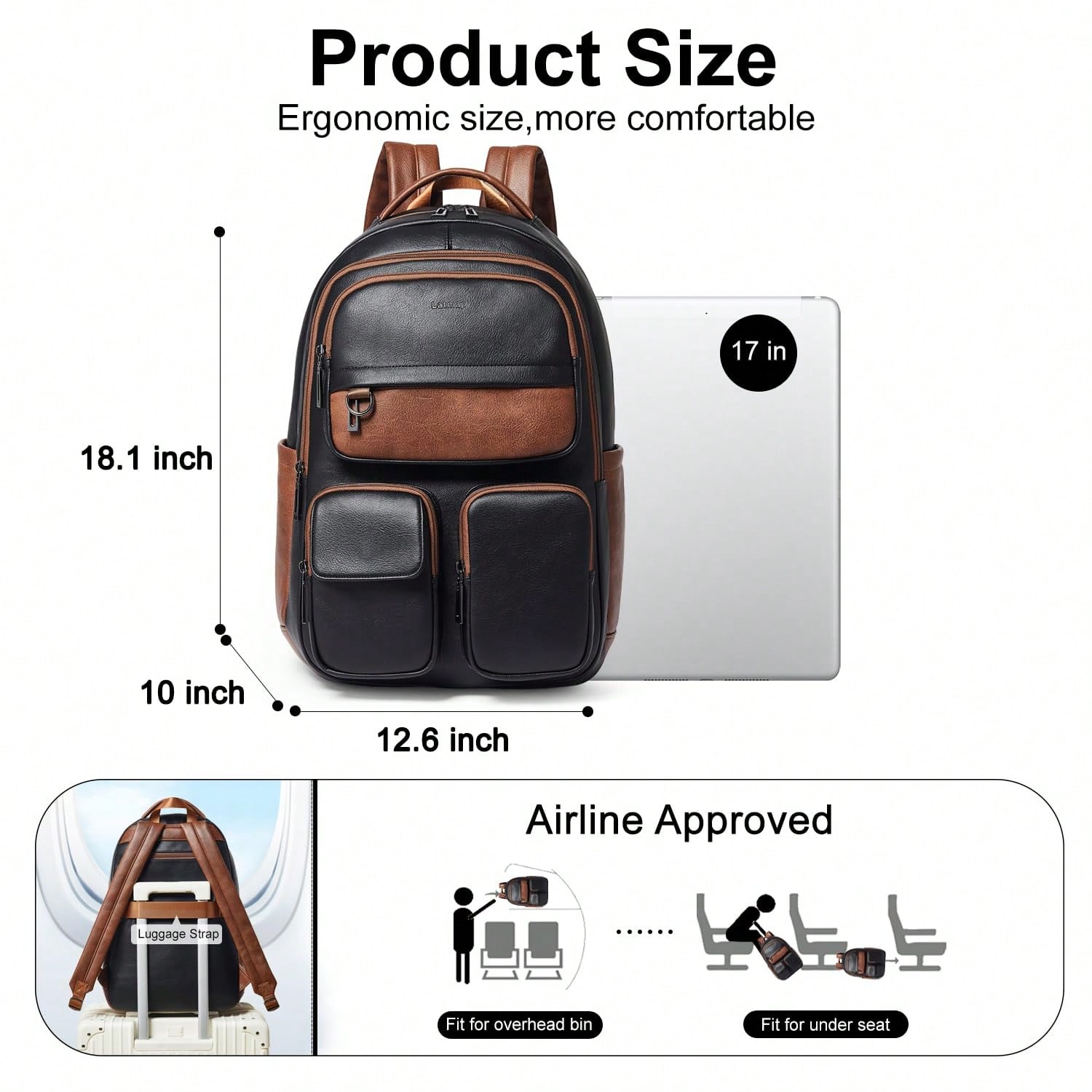 LATMAP Vegan Leather Backpack  - đánh giá và giá Leather Work Womens Backpack