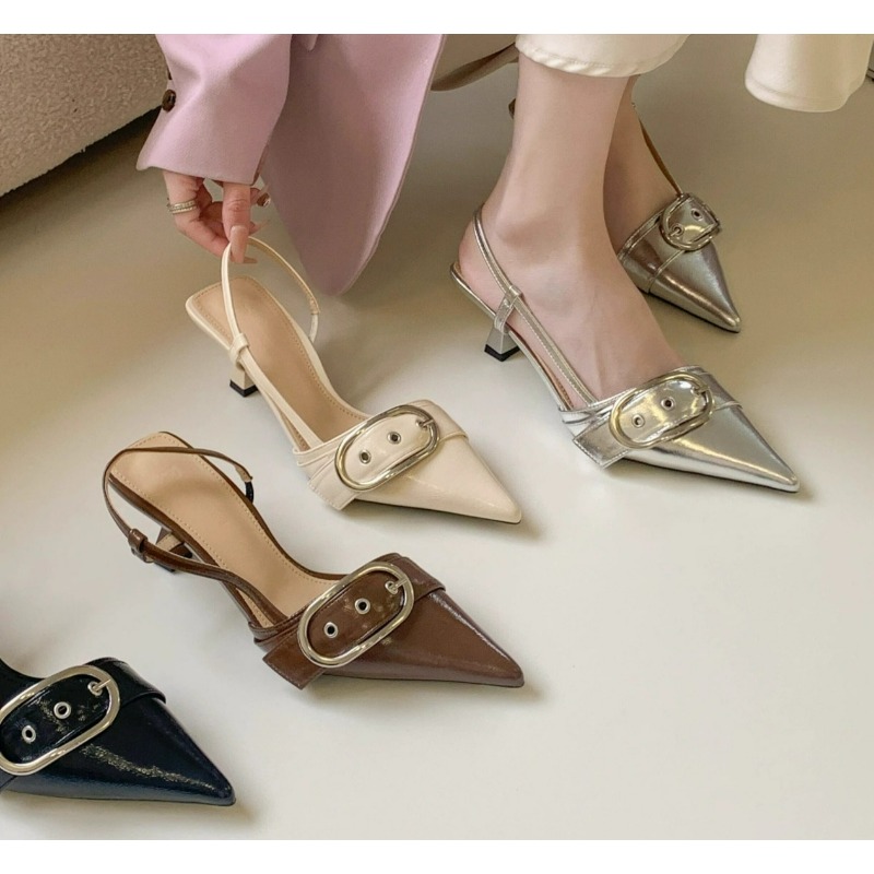 New Retro Fashion Sexy Designe - đánh giá và giá Leather Work Heels