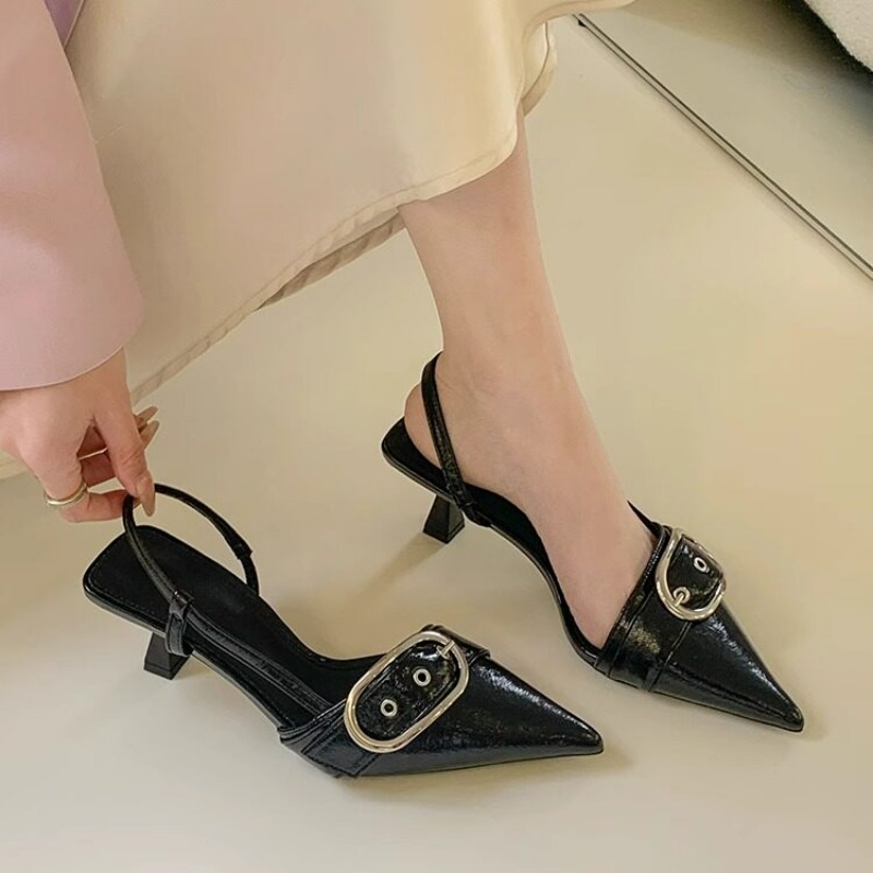New Retro Fashion Sexy Designe - đánh giá và giá Leather Work Heels