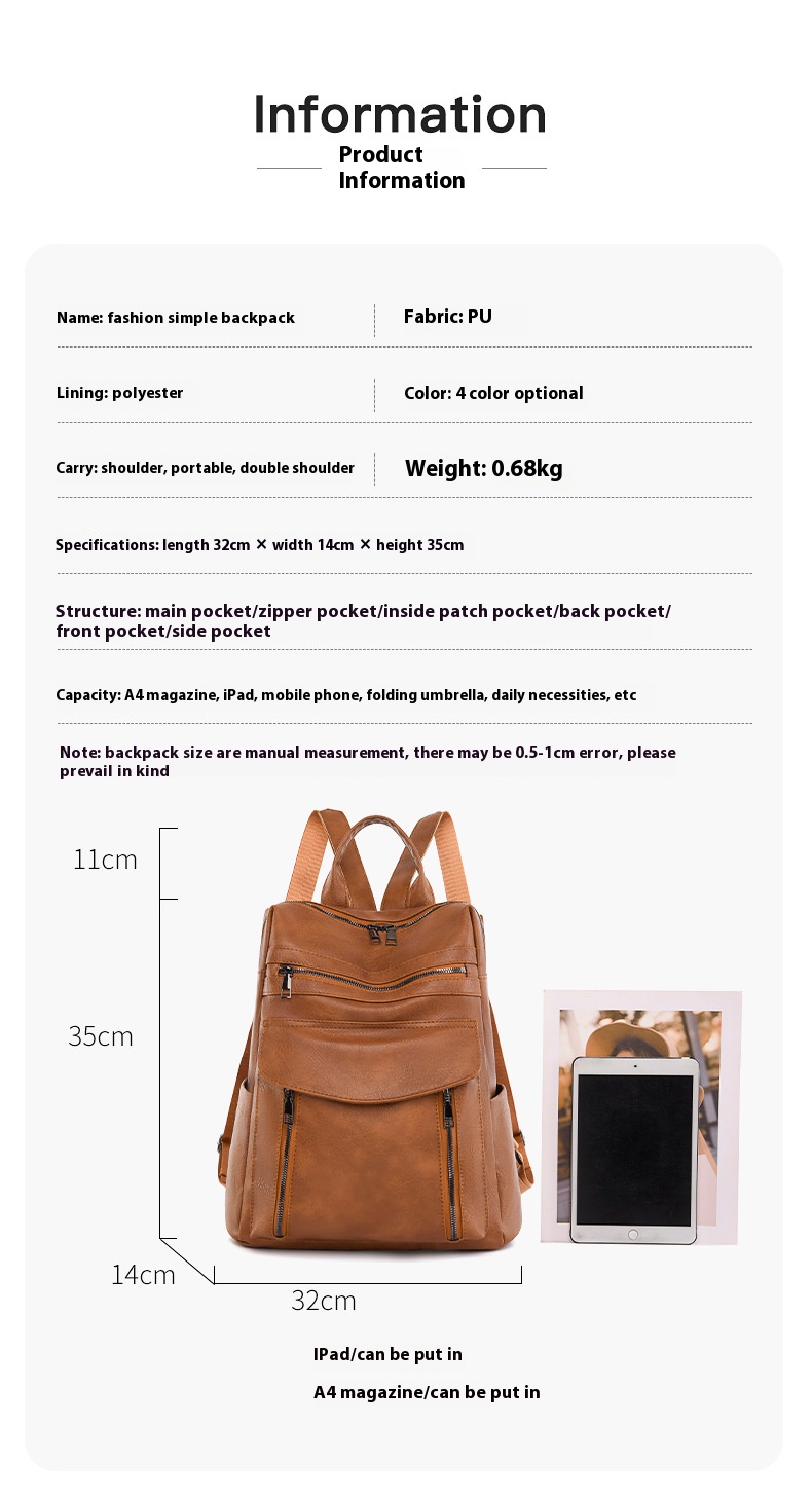 New Arrival Leather Laptop PU  - đánh giá và giá Leather Work Womens Backpack