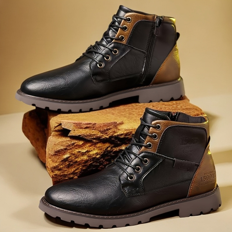 Leather Men Ankle Boots Plus S - đánh giá và giá Leather Work Fabric