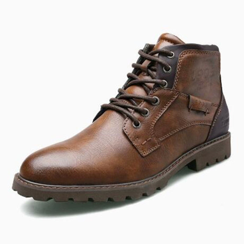 Leather Men Ankle Boots Plus S - đánh giá và giá Leather Work Fabric