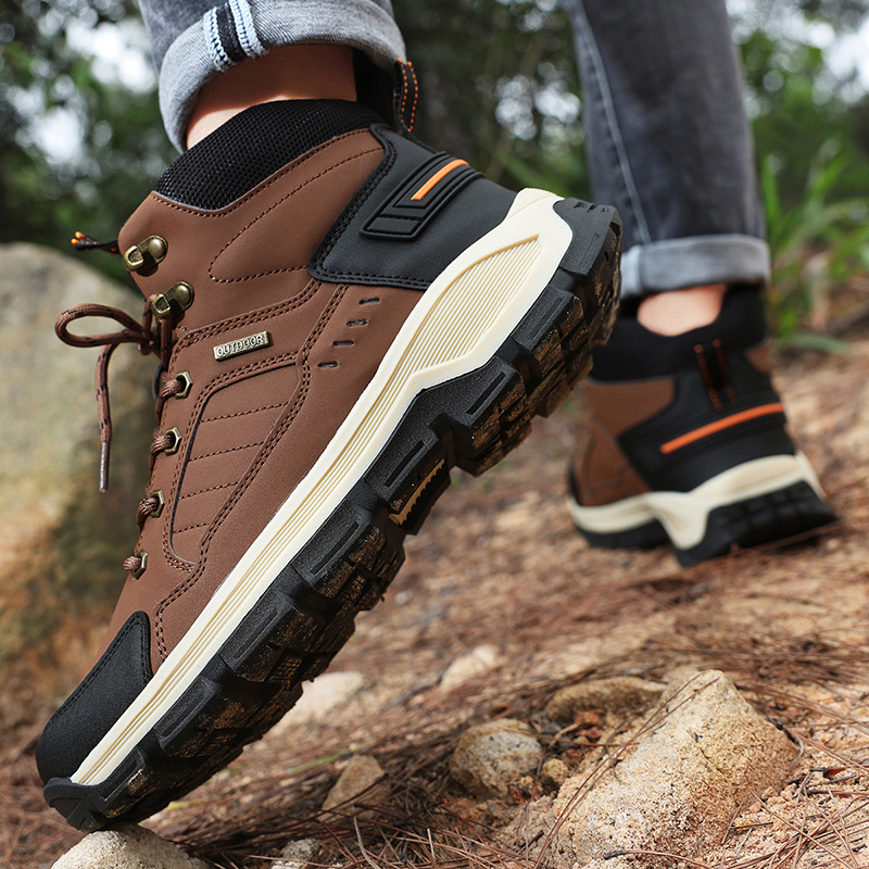 New Autumn Men's Boots Fashion - đánh giá và giá Leather Work Fabric