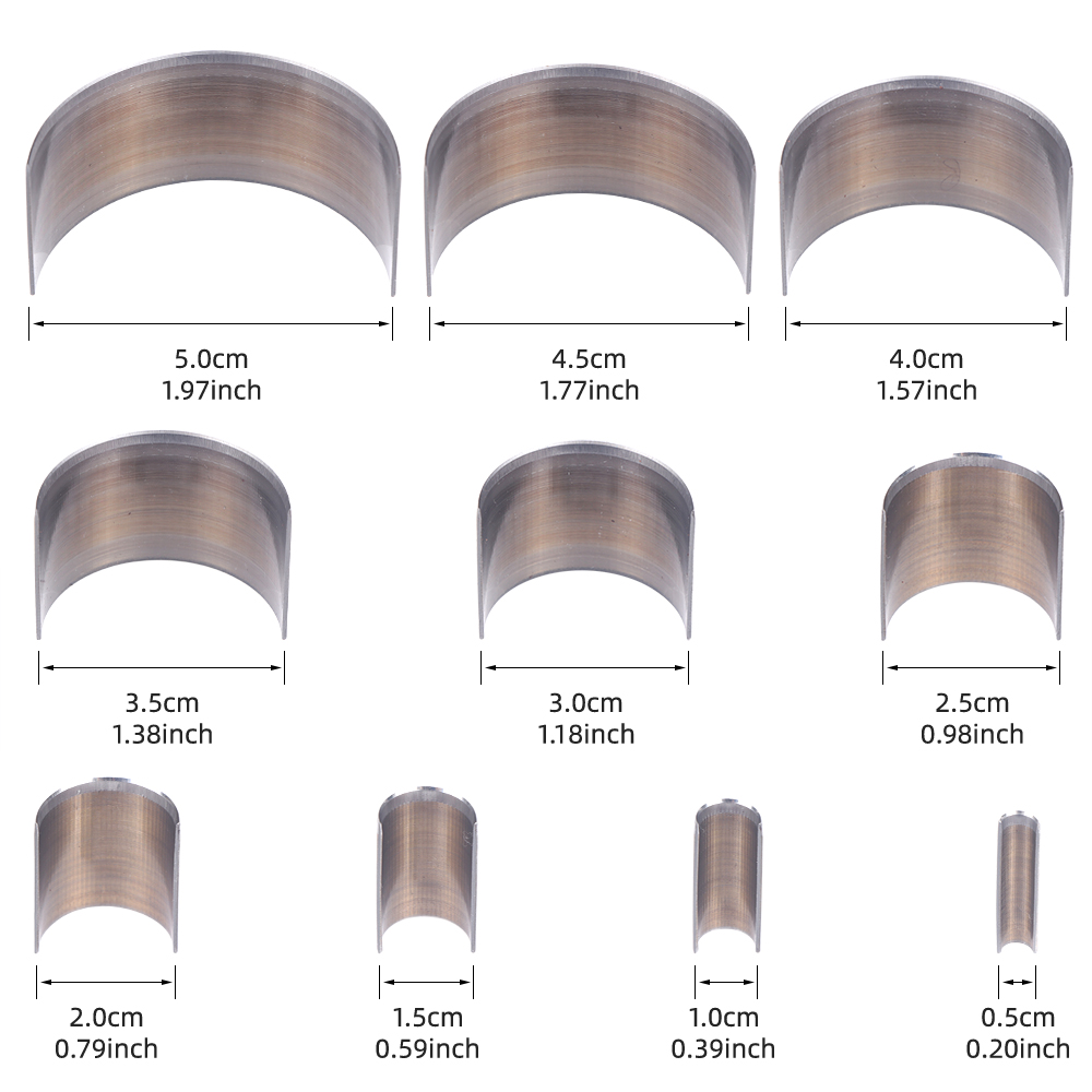 10pc/set Half Circle Punching  - đánh giá và giá Leatherwork Embossing