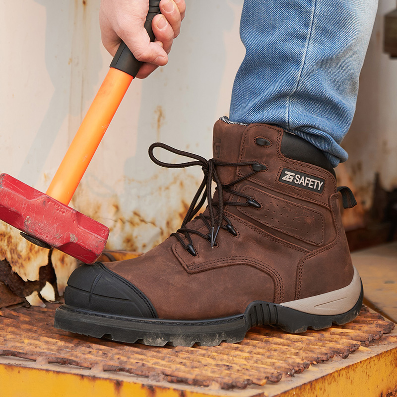Cowhide Work Boots Genuine Lea - đánh giá và giá Leather Work Fabric
