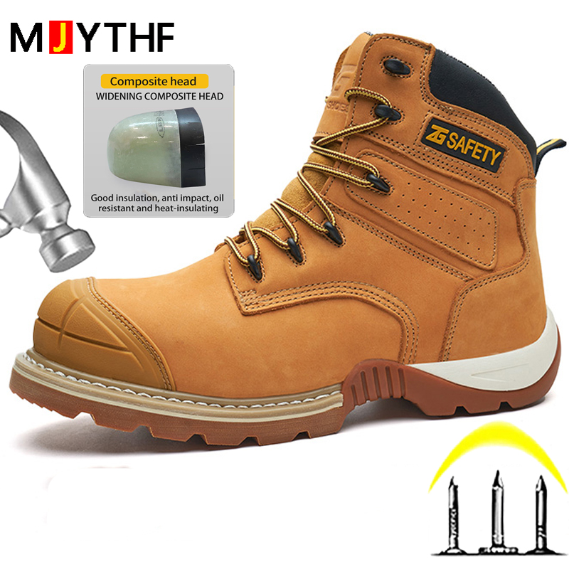 Cowhide Work Safety Boots Comp - đánh giá và giá Leather Work Fabric