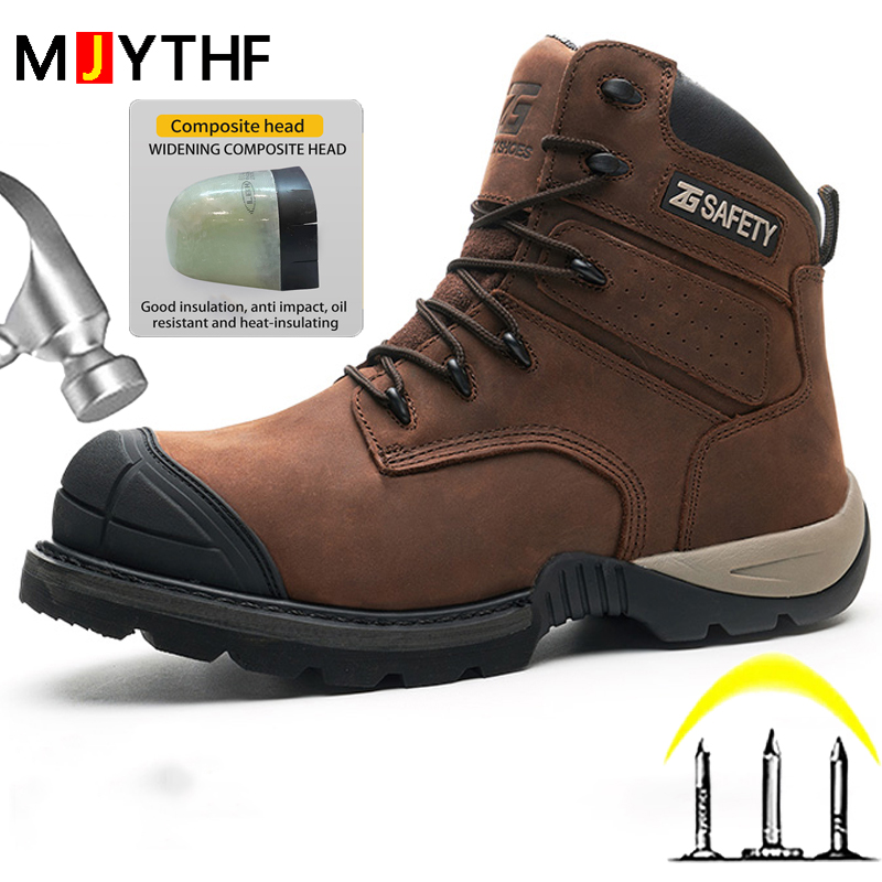 Cowhide Work Safety Boots Comp - đánh giá và giá Leather Work Fabric