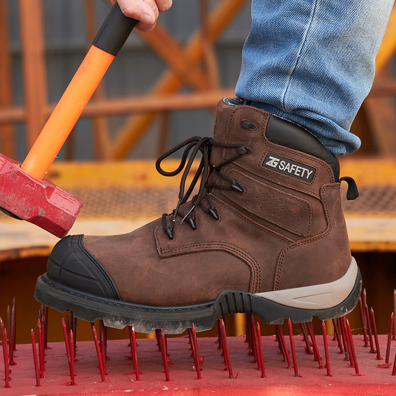Cowhide Work Safety Boots Comp - đánh giá và giá Leather Work Fabric