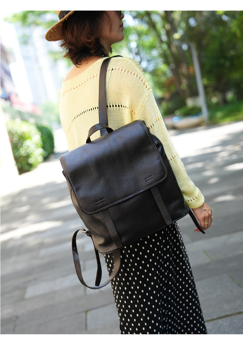 Women Top Grain Cowhide Flap B - đánh giá và giá Leather Work Womens Backpack