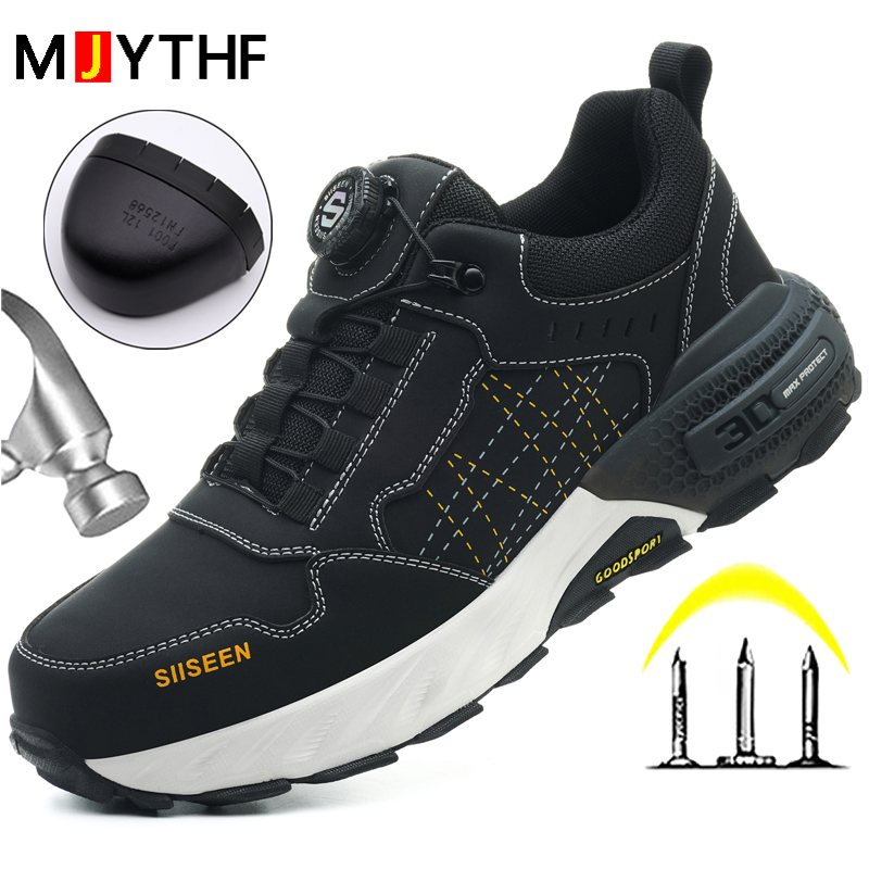 Black Leather Safety Shoes Sec - đánh giá và giá Leather Work Fabric