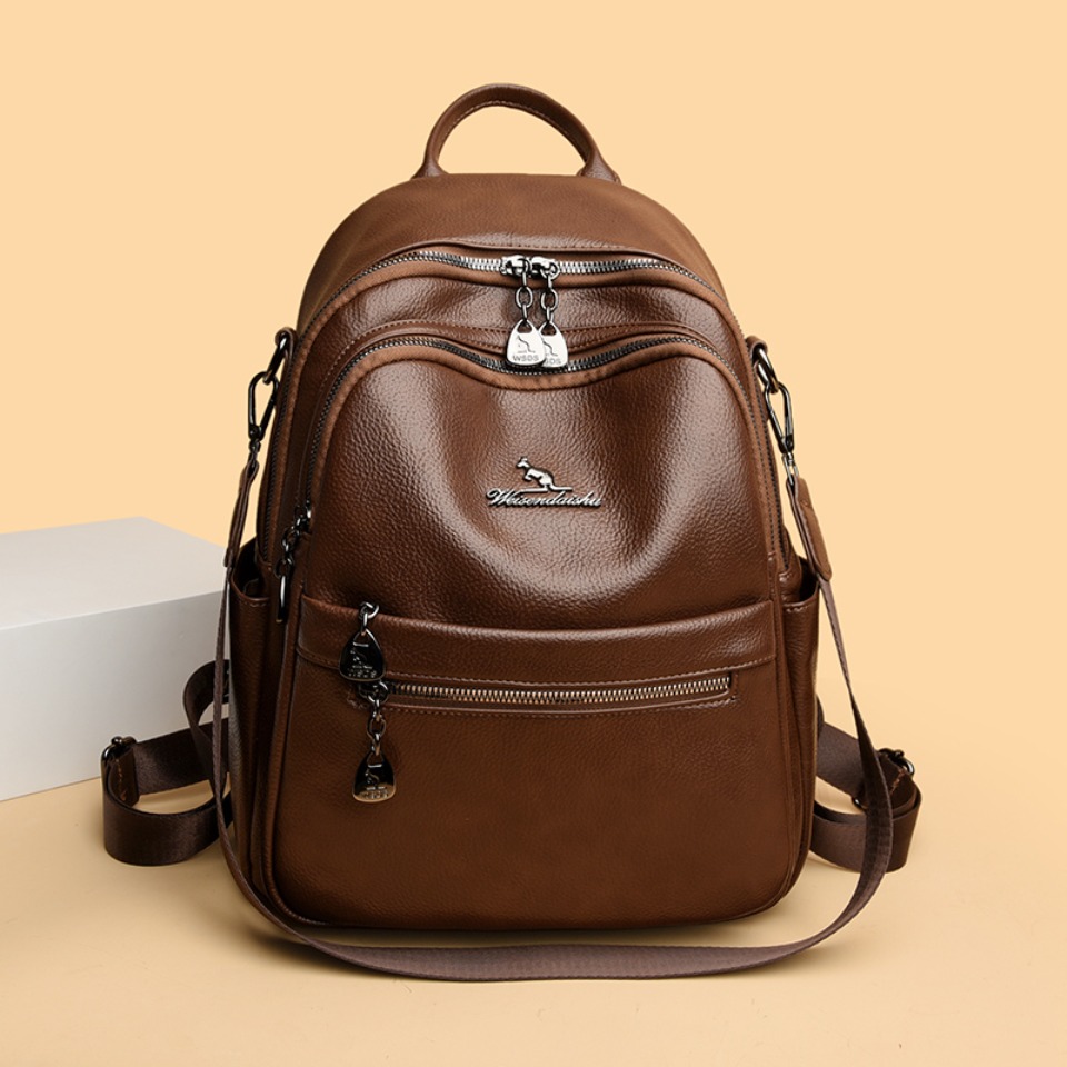 Pebbled Leather Texture Backpa - đánh giá và giá Leather Work Womens Backpack