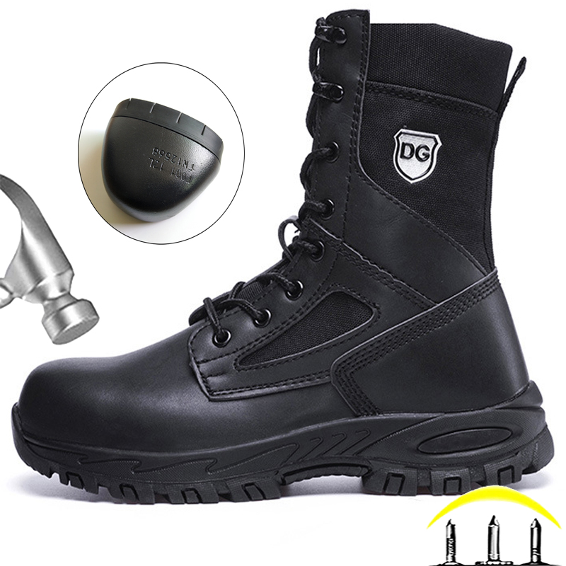 Black High Top Leather Boots M - đánh giá và giá Leather Work Fabric