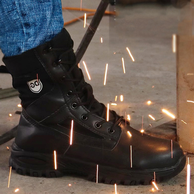 Black High Top Leather Boots M - đánh giá và giá Leather Work Fabric