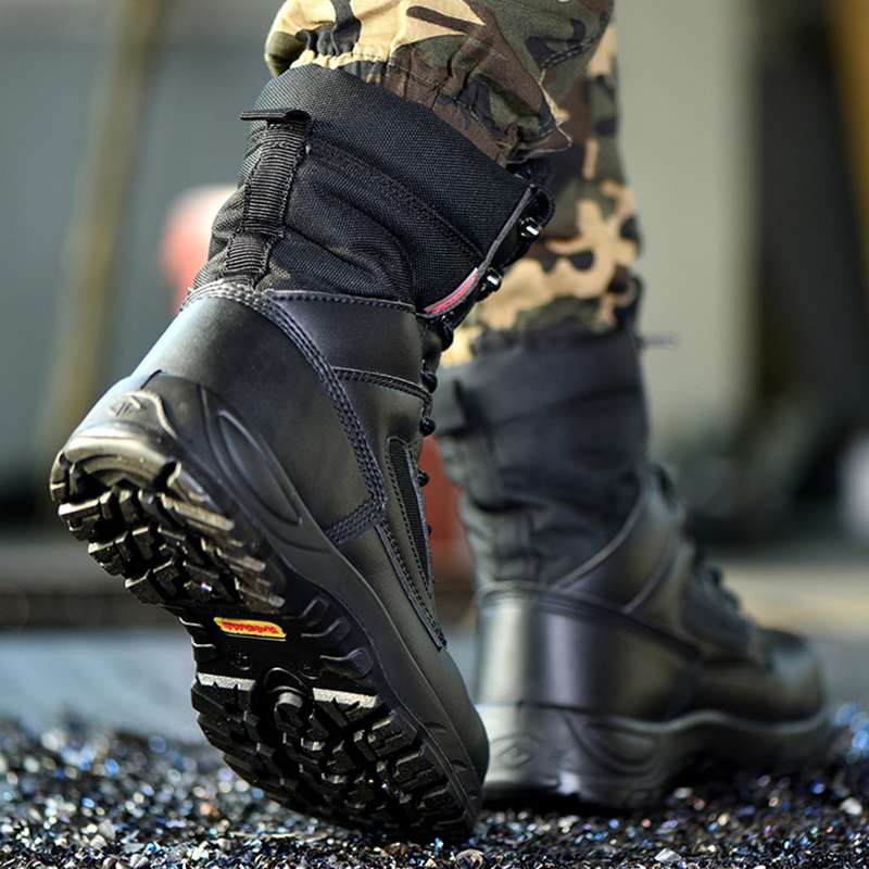 Black High Top Leather Boots M - đánh giá và giá Leather Work Fabric