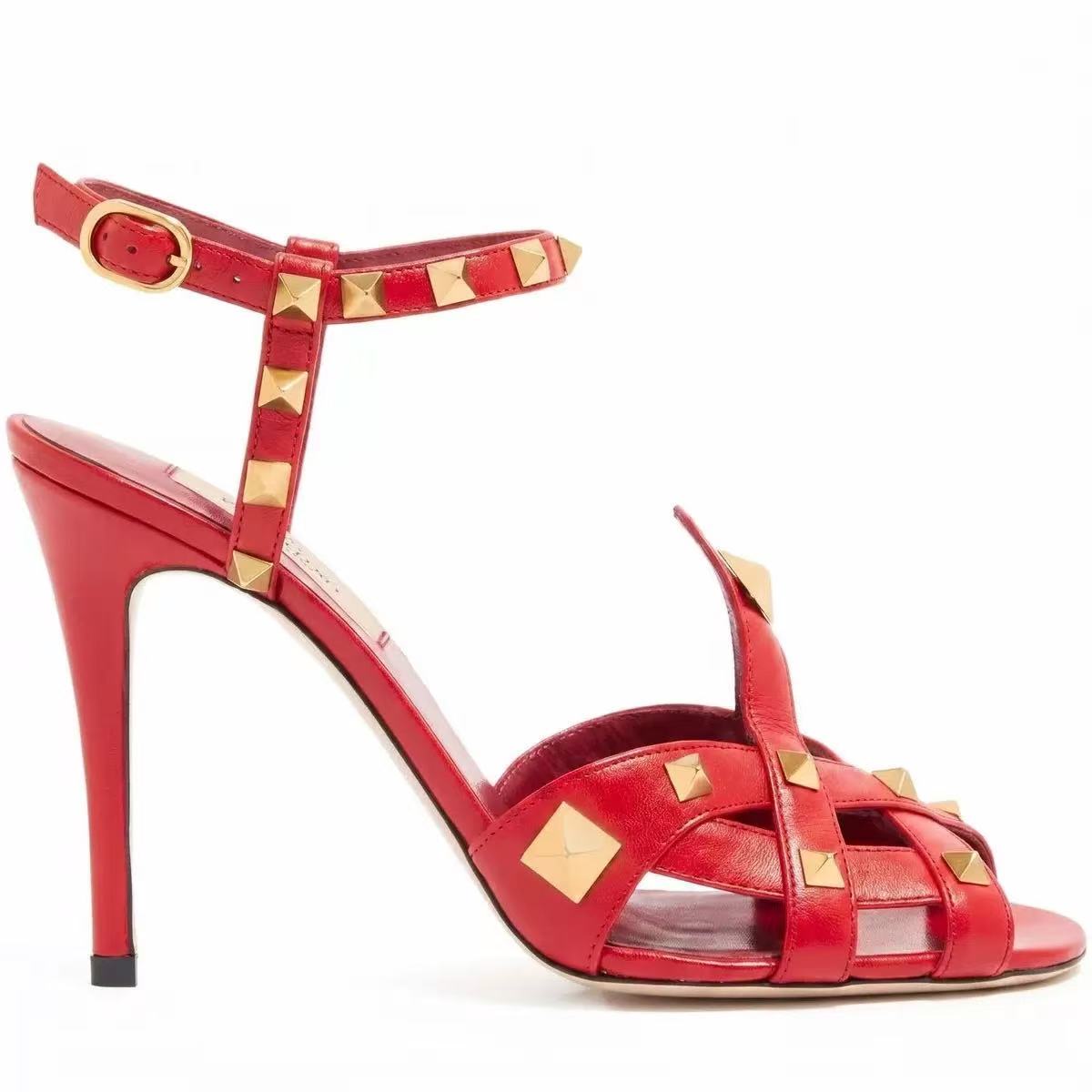 Women Roman Studded Sandals,10 - đánh giá và giá Leather Work Heels
