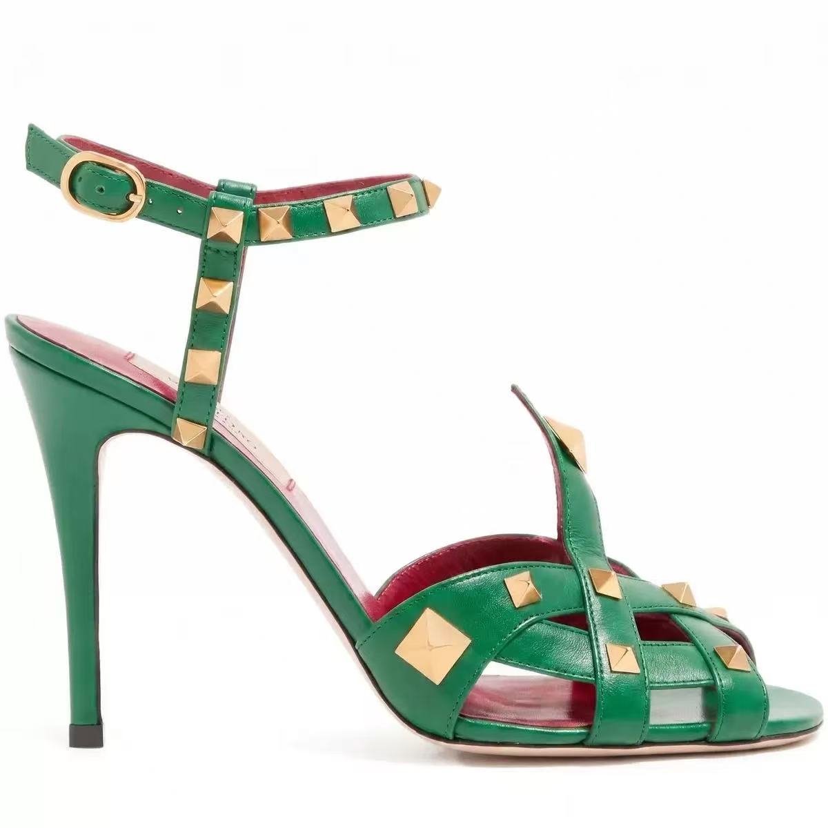 Women Roman Studded Sandals,10 - đánh giá và giá Leather Work Heels